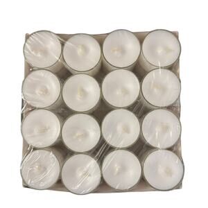 Bolsius 48-Pack Clear Unscented Tea Lights Plastic Cup Candles
